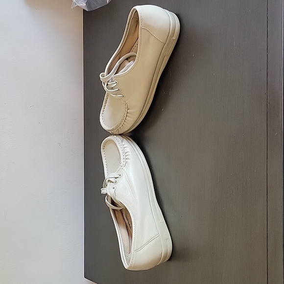 Soft Spots Beige Tie Up Comfort Shoes Women Size 8 - Picture 3 of 7